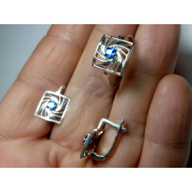 Гарнитур Серебряное Кольцо 15322 / Серебряные Серьги 25322