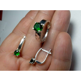 Гарнитур Серебряное Кольцо 15326 / Серебряные Серьги 25326