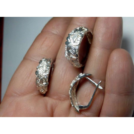 Гарнитур Серебряное Кольцо 15332 / Серебряные Серьги 25332