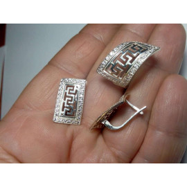 Гарнитур Серебряное Кольцо 15334 / Серебряные Серьги 25334