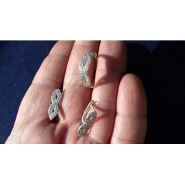 Гарнитур Серебряное Кольцо 15348 / Серебряные Серьги 25348