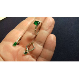 Гарнитур Серебряное Кольцо 15359 / Серебряные Серьги 25359