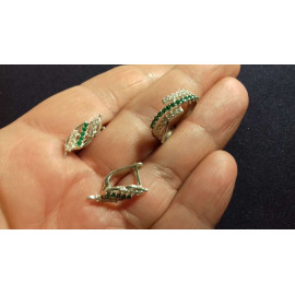 Гарнитур Серебряное Кольцо 15360 / Серебряные Серьги 25360