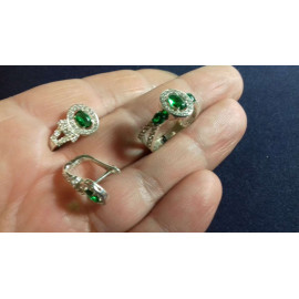 Гарнитур Серебряное Кольцо 15364 / Серебряные Серьги 25364