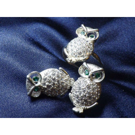 Гарнитур Серебряное Кольцо 15373 / Серебряные Серьги 25373