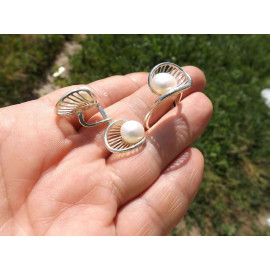 Гарнитур Серебряное Кольцо 15405 / Серебряные Серьги 25405