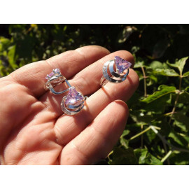 Гарнитур Серебряное Кольцо 15435 / Серебряные Серьги 25435