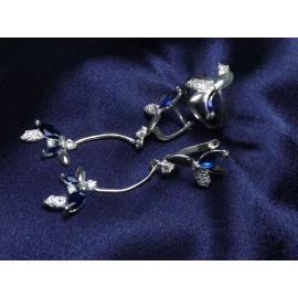 Гарнитур Серебряное Кольцо 15462 / Серебряные Серьги 25462